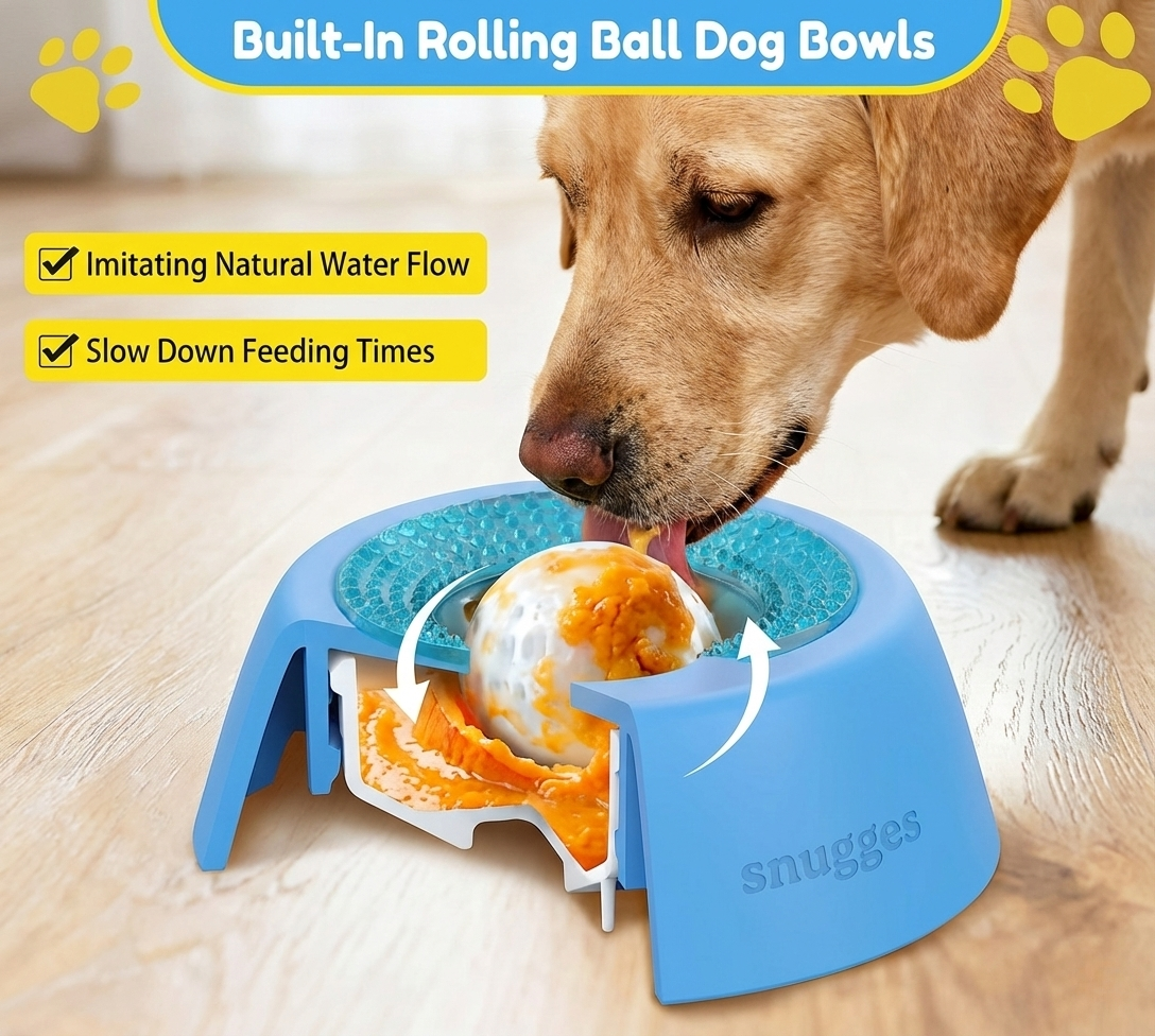 Dog Lick & Sip Slow-Feed Bowl