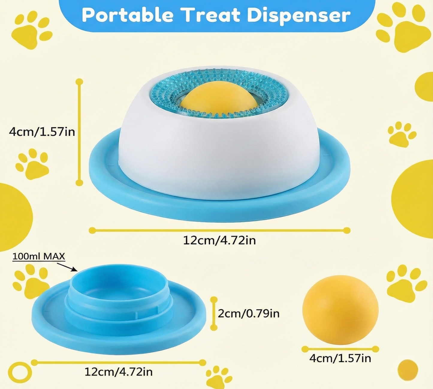Dog Lick & Sip Slow-Feed Bowl