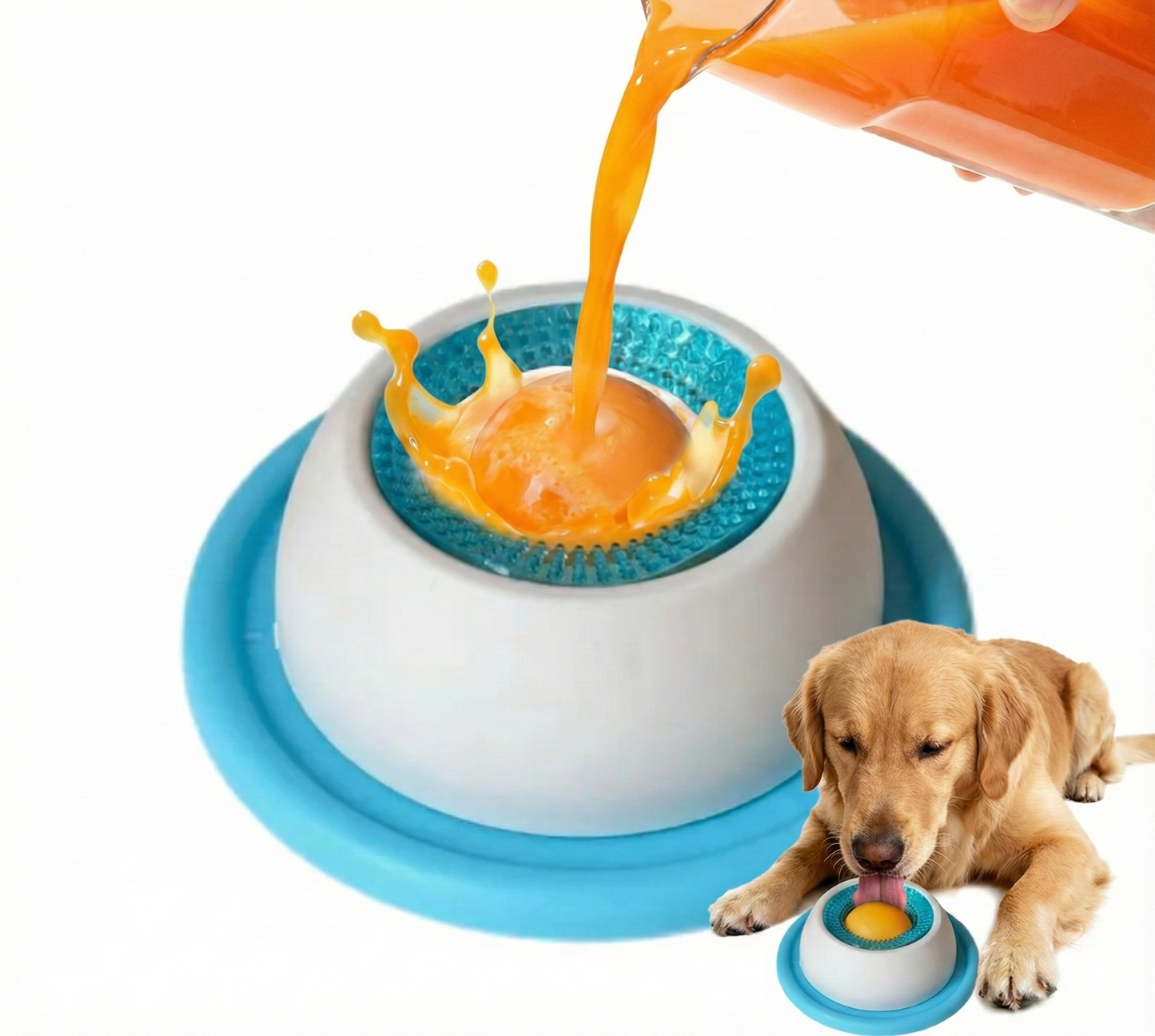Dog Lick & Sip Slow-Feed Bowl